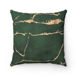 Abstract Boho Pillow Cover | Green Gold