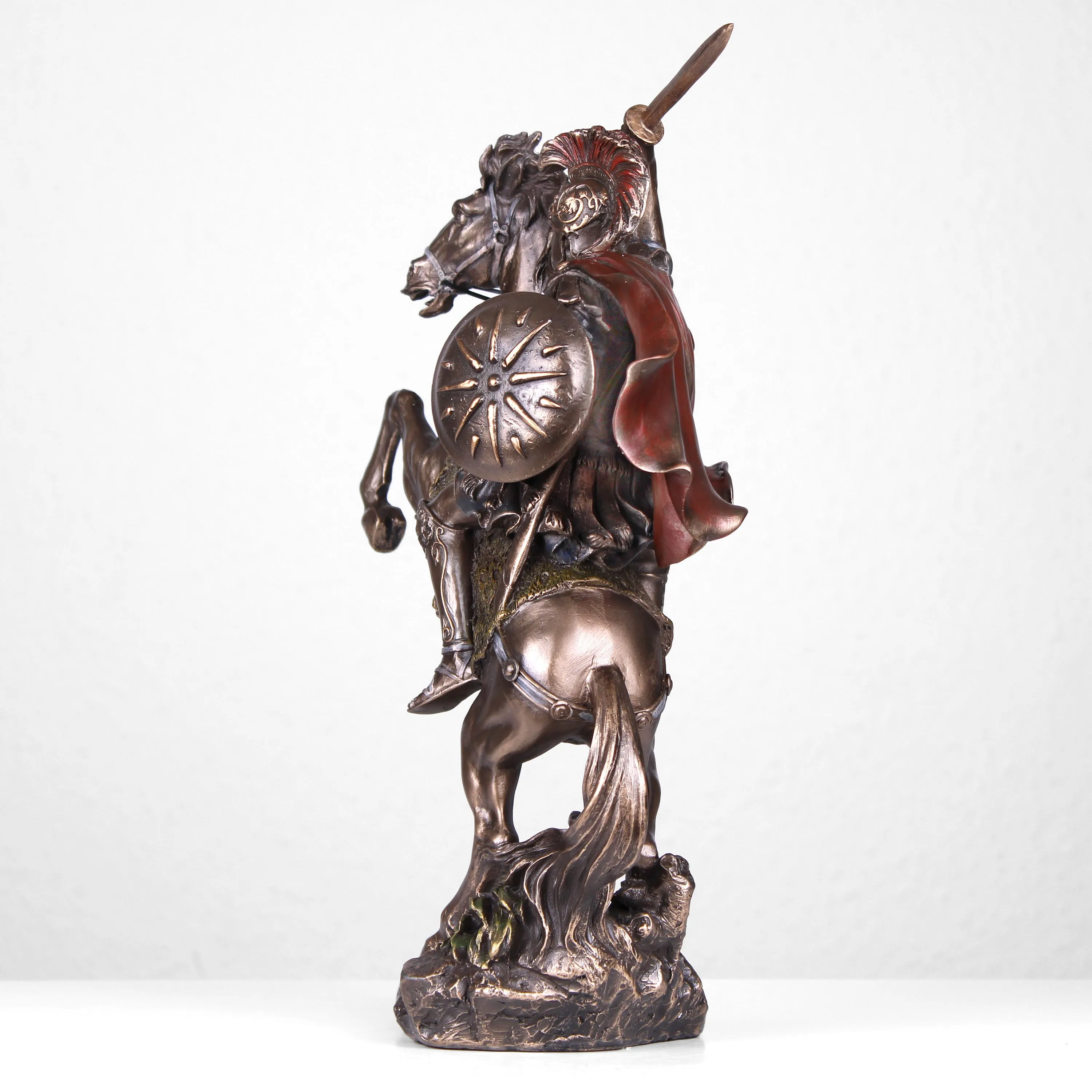 Alexander The Great on Horse Statue (Cold Cast Bronze Sculpture)