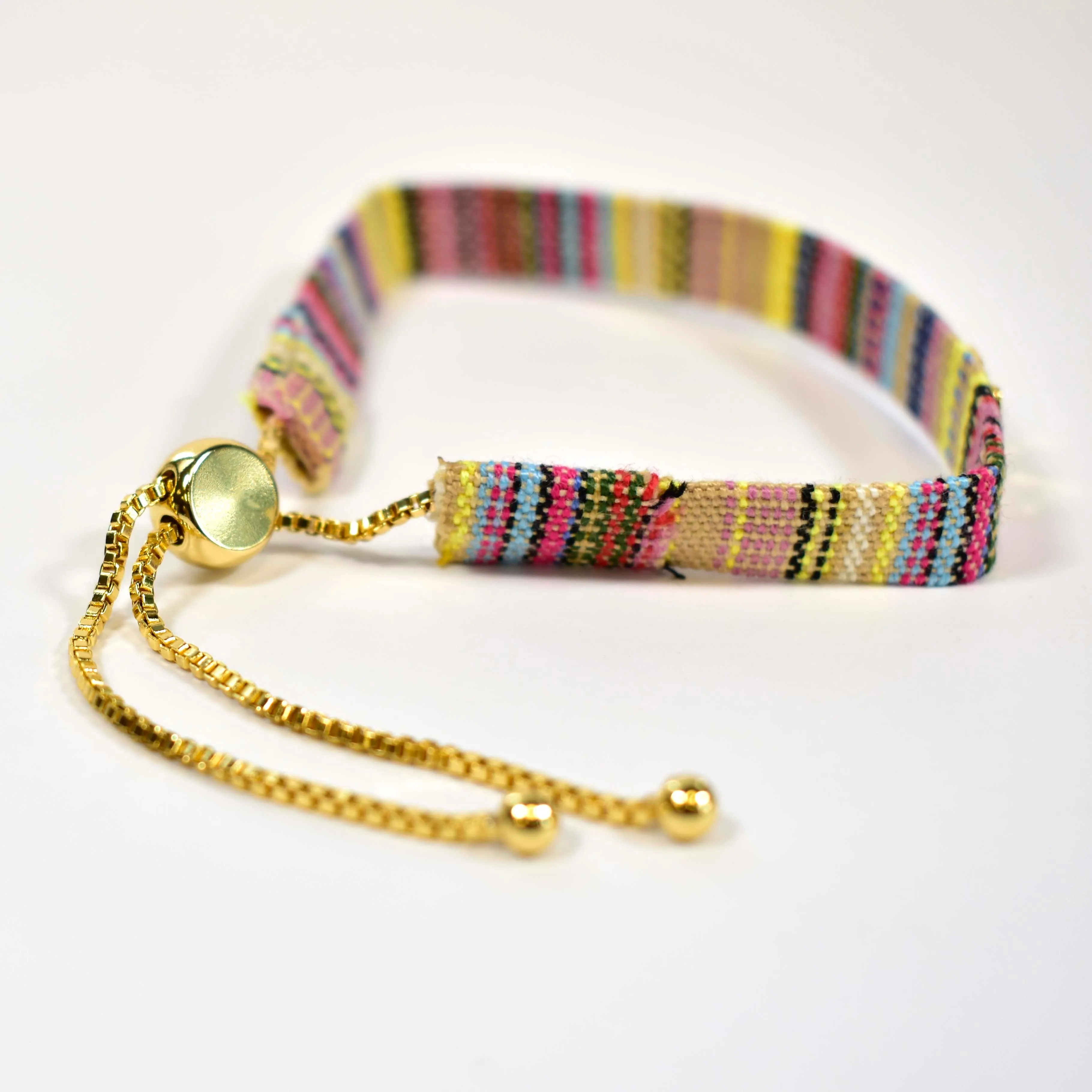 Alpha Xi Delta Woven Bracelet, Multi-Color Design