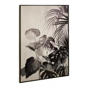 Astratto Black Botanical Canvas Wall Art