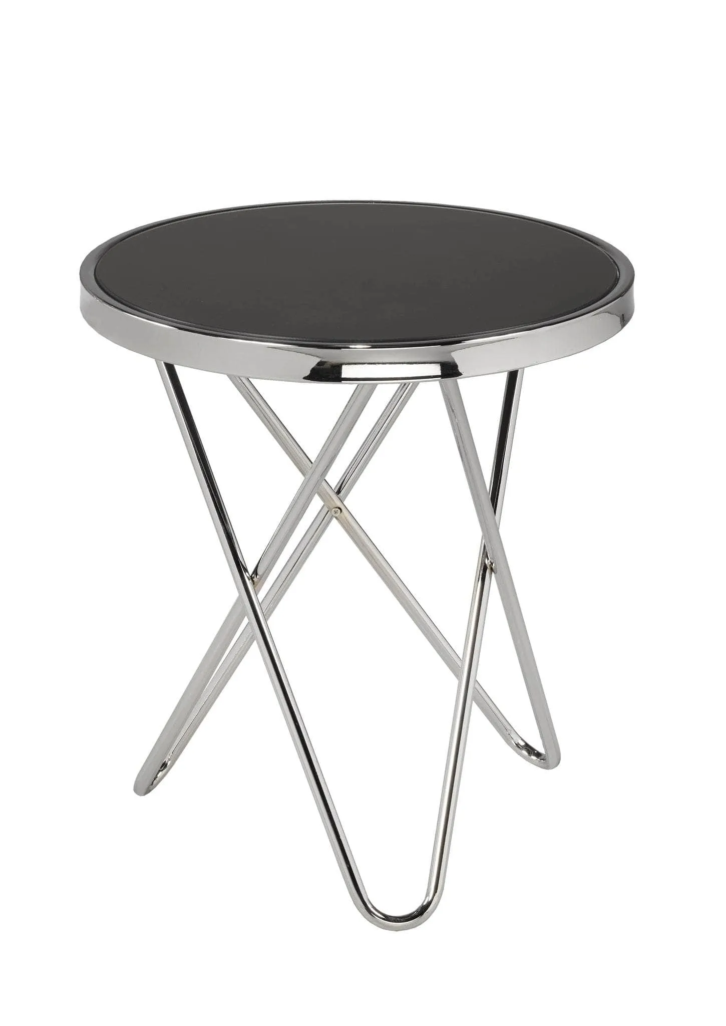 Avery Modern Round Glass Top Accent Table - Available in 2 Colours