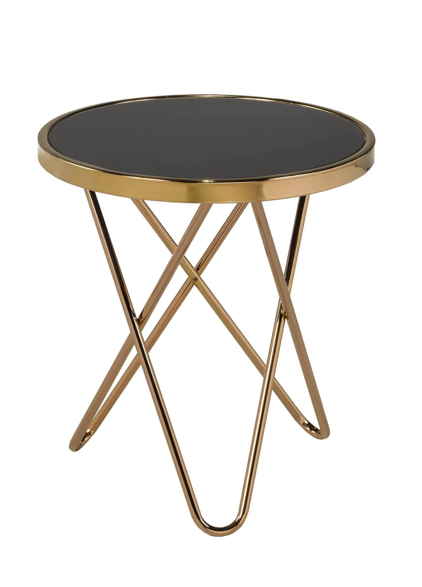 Avery Modern Round Glass Top Accent Table - Available in 2 Colours