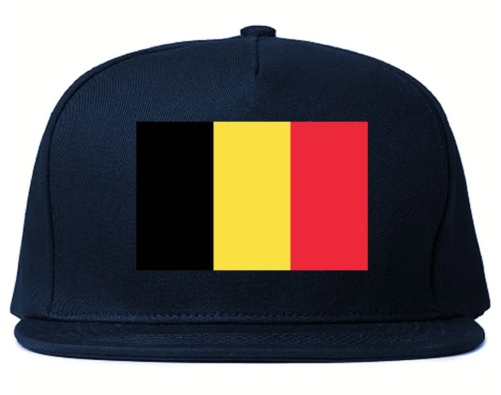 Belgium Flag Country Printed Snapback Hat Cap