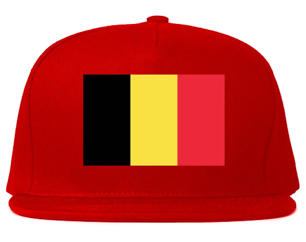 Belgium Flag Country Printed Snapback Hat Cap