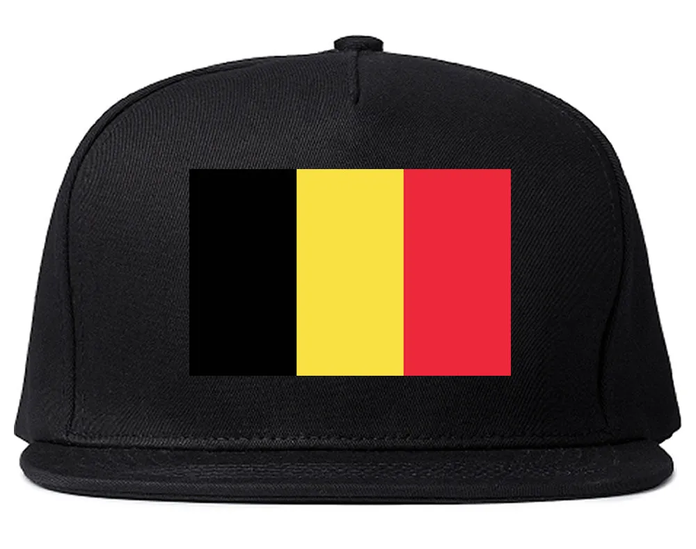 Belgium Flag Country Printed Snapback Hat Cap