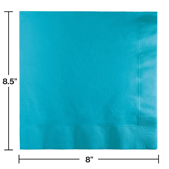 Bermuda Blue Dinner Napkins 3Ply 1/4Fld (25/Pkg)