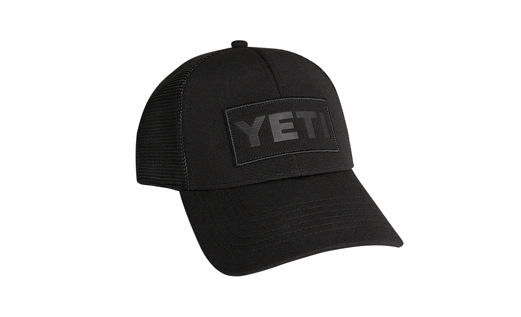 Black on Black Patch Trucker Hat