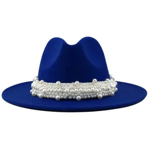 Blue Pearl Fedora Hat