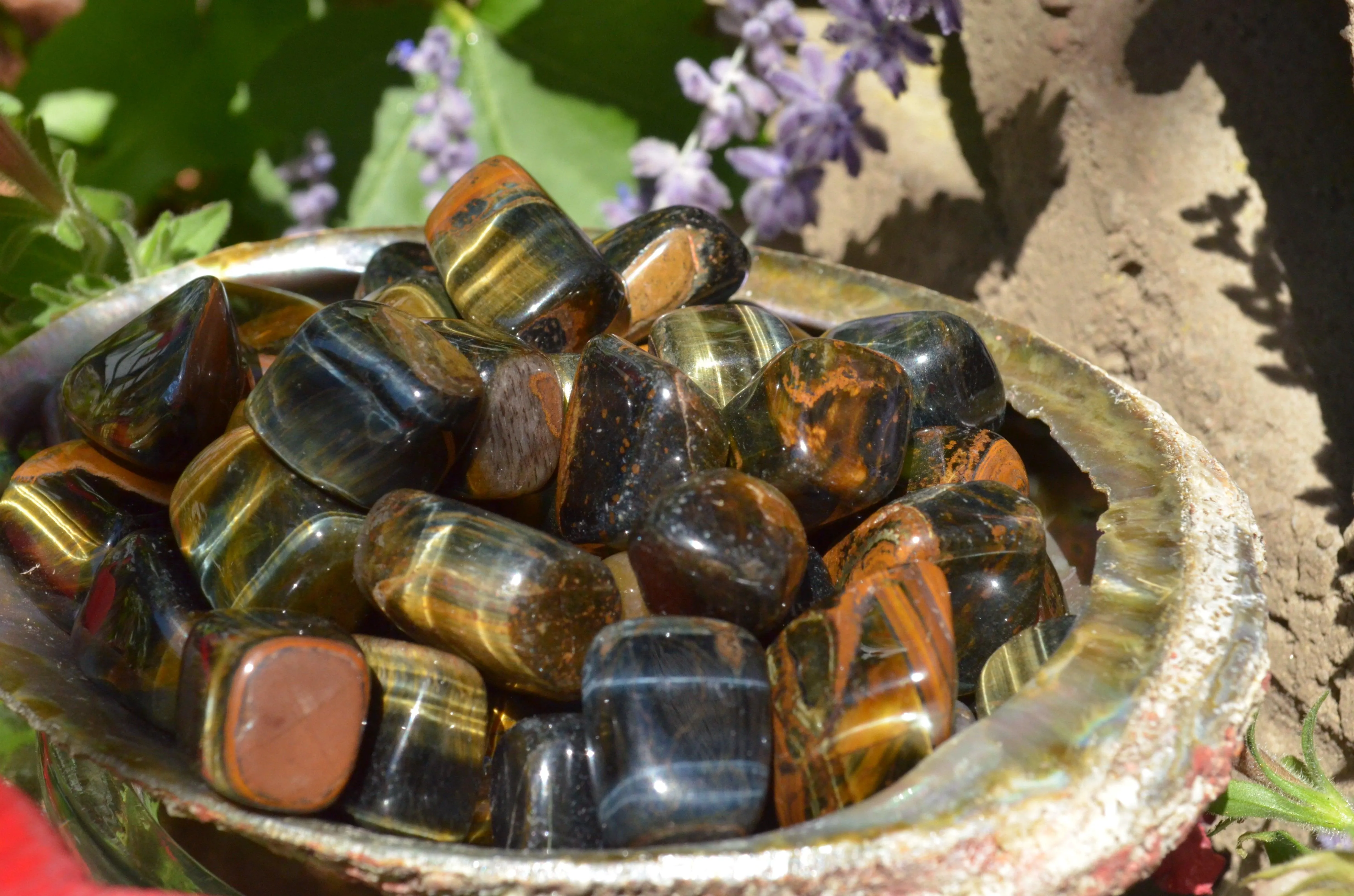 Blue Tiger Eye Tumbled Stones