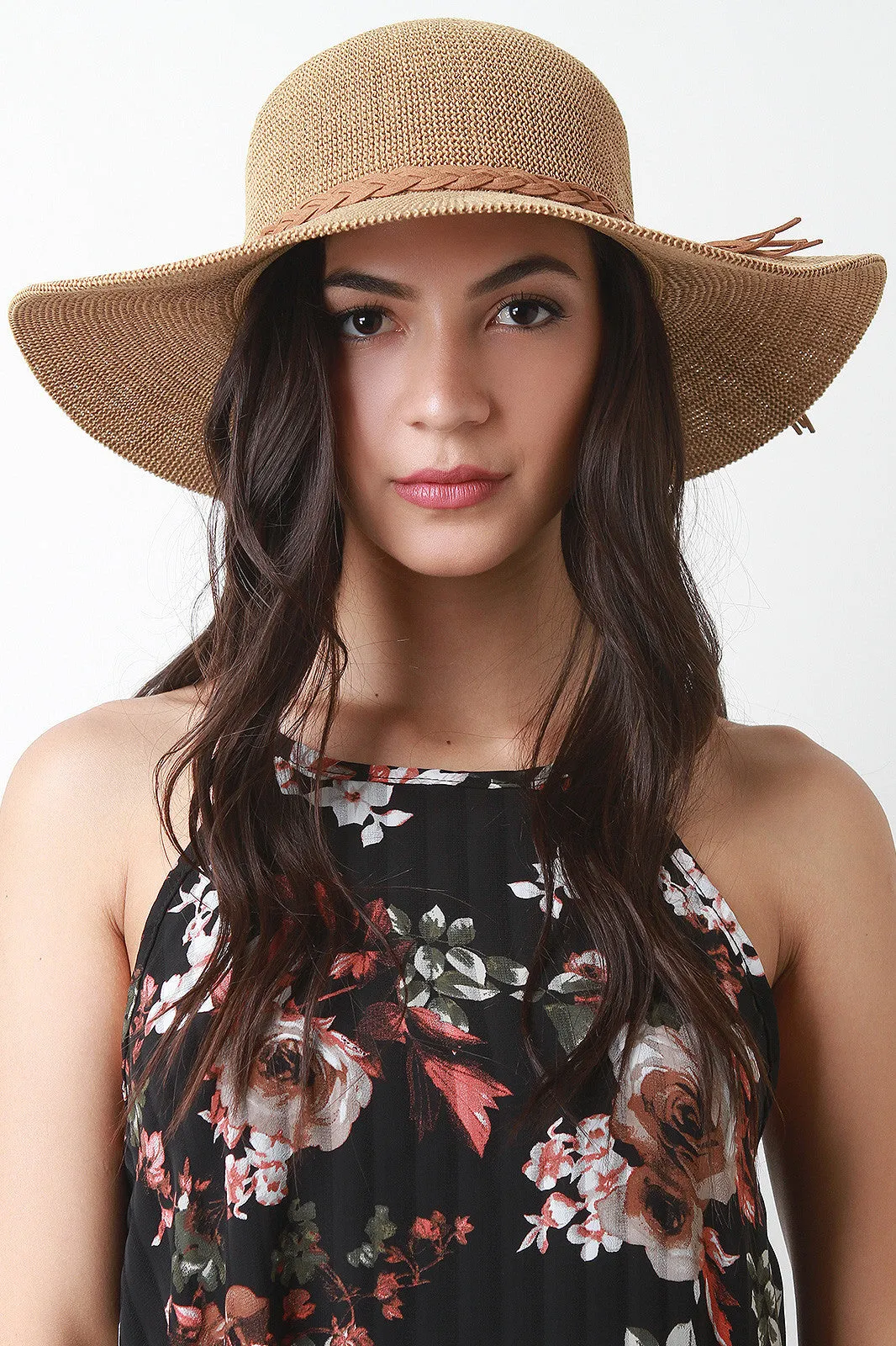 Braided Tie Straw Summer Hat