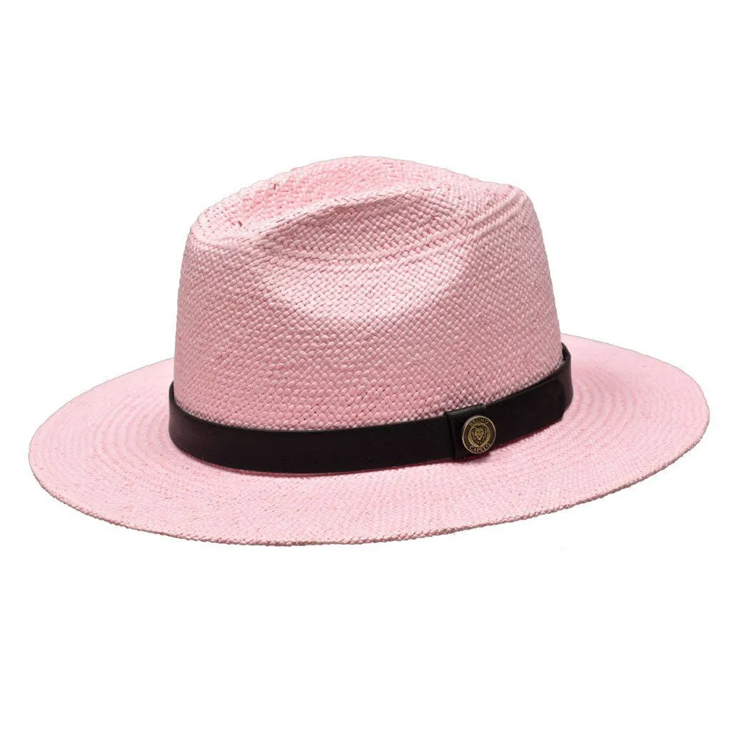 Bruno Capelo Cali Wide Brim Pinch Front Straw Fedora