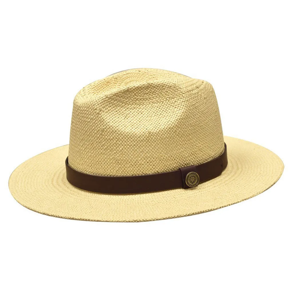 Bruno Capelo Cali Wide Brim Pinch Front Straw Fedora