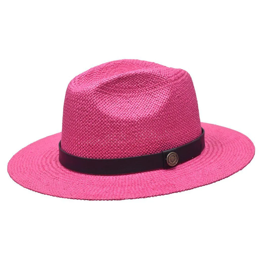 Bruno Capelo Cali Wide Brim Pinch Front Straw Fedora