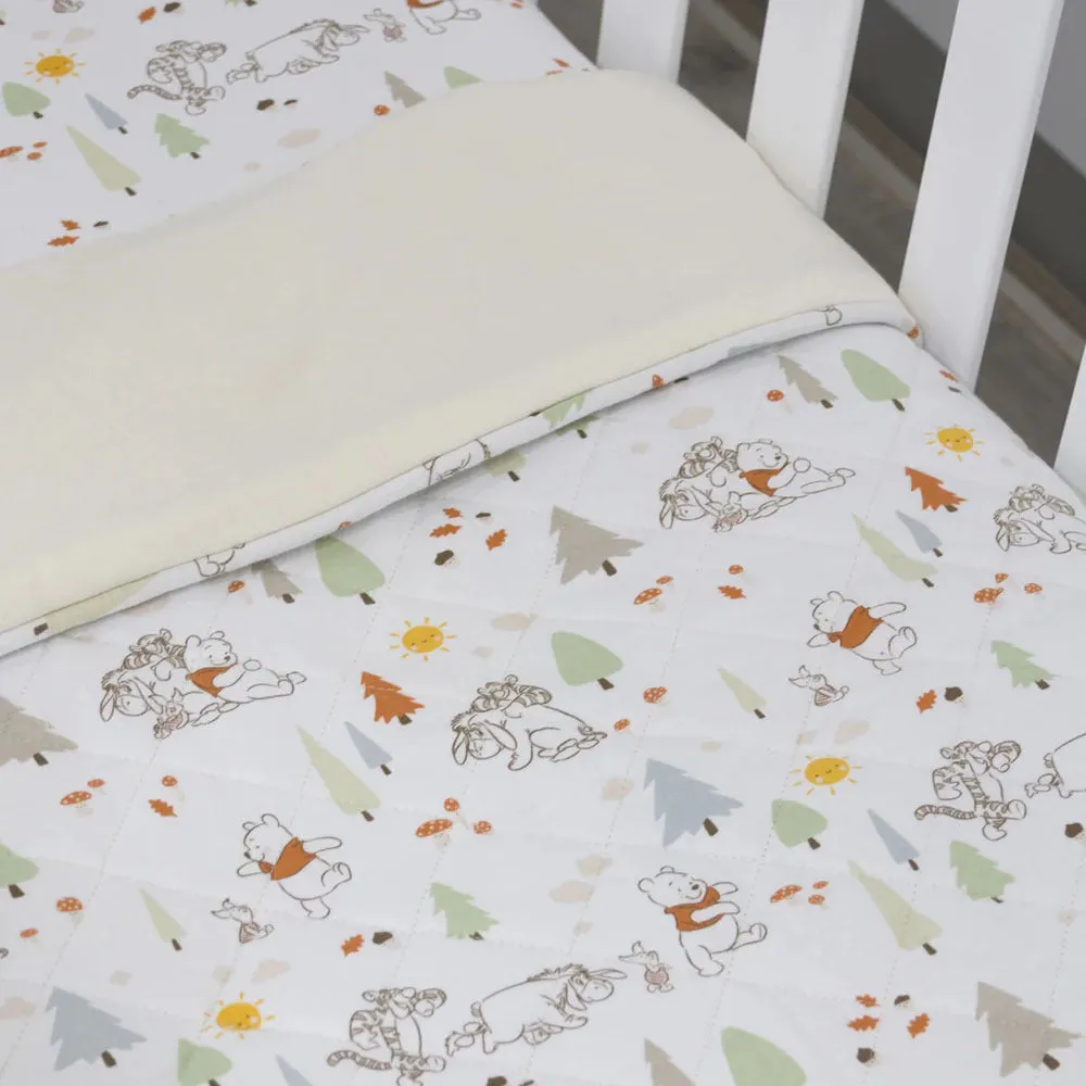 Bubba Blue Winnie The Pooh Reversible Cot Quilt