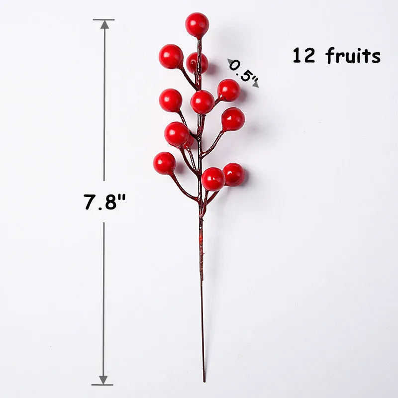 Bulk 39pcs Holy Berry Stems Picks Artificial Christmas Picks Wholesale