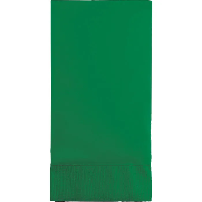 Bulk Emerald Green 3 Ply Guest Towels (192 per Case)