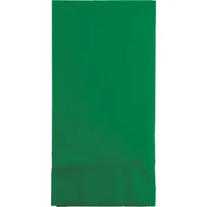 Bulk Emerald Green 3 Ply Guest Towels (192 per Case)