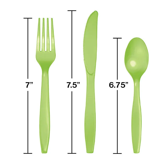 Bulk Fresh Lime Assorted Plastic Cutlery (288 per Case)