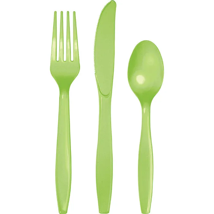 Bulk Fresh Lime Assorted Plastic Cutlery (288 per Case)