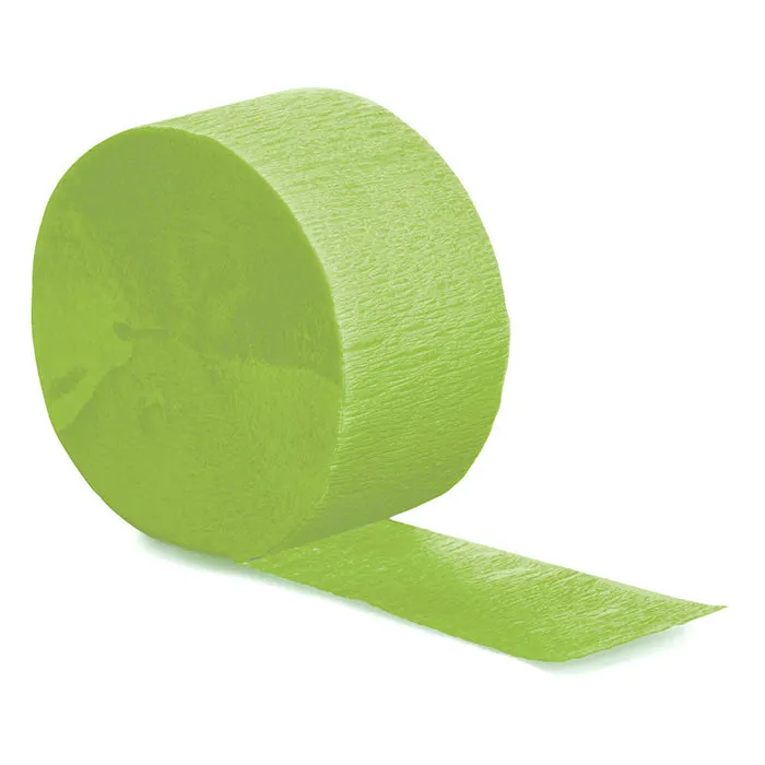 Bulk Fresh Lime Green Crepe Streamer 81 fts (12 per Case)