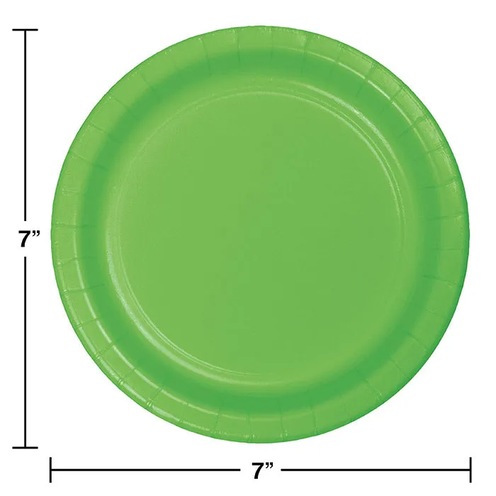 Bulk Fresh Lime Green Value Friendly Paper Dessert Plates (96 per Case)