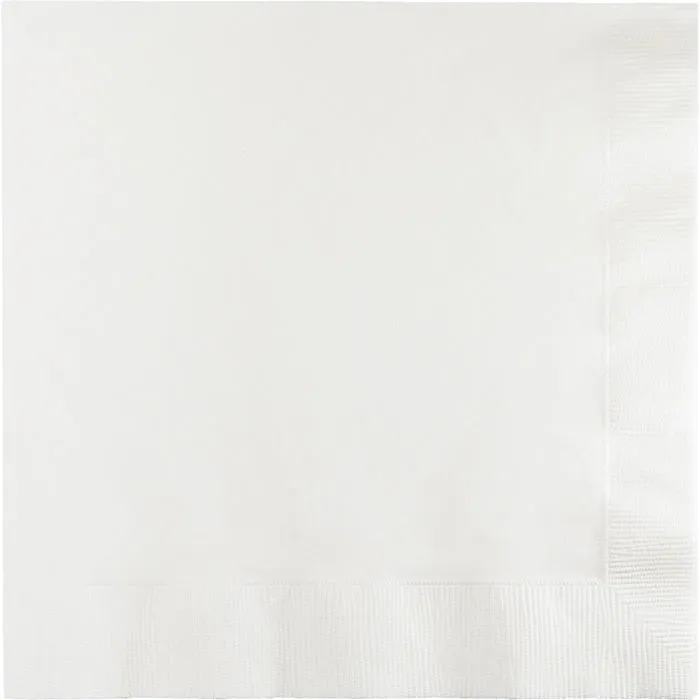 Bulk Pack of 100 White Luncheon Napkins 3Ply