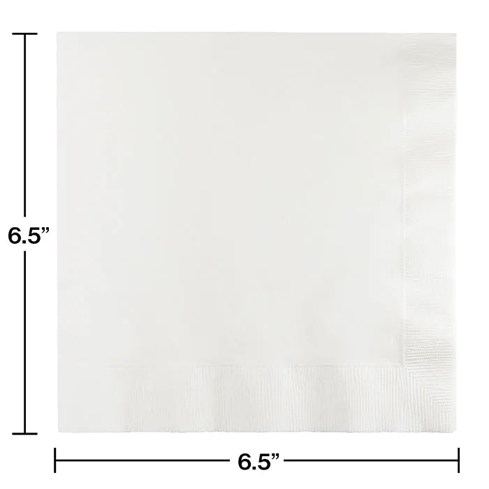 Bulk Pack of 100 White Luncheon Napkins 3Ply