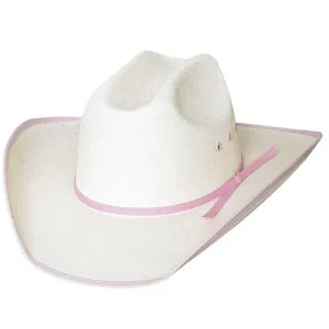 Bullhide Lucky Eight (Natural/Pink) - Children's Straw Cowgirl Hat