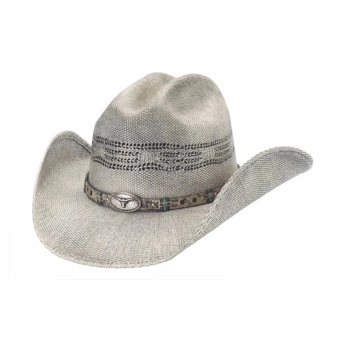 Bullhide Whip Cracking - Bangora Straw Cowboy Hat