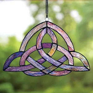 Celtic Knot Stained Glass Window Decor