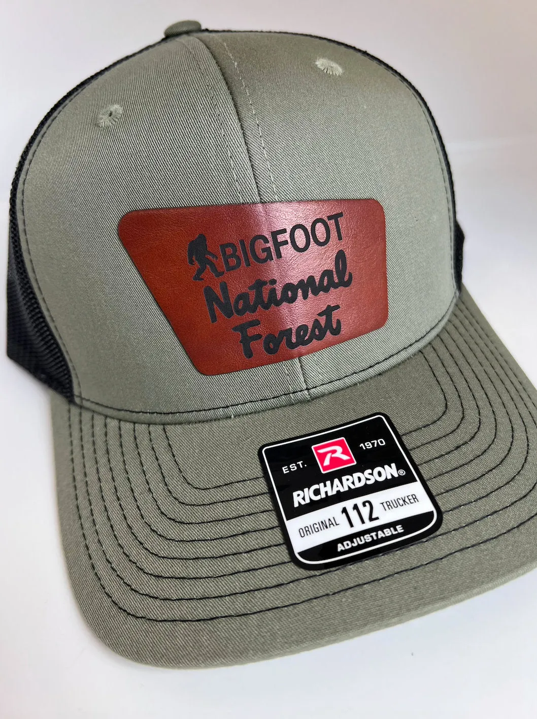 Christmas gift for dad Bigfoot hat, Yeti hat, Sasquatch hat, Bigfoot believer hat, Bigfoot National Forest, Richardson 112 trucker hat