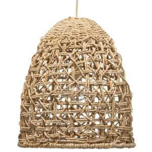 Coastal Style Natural Corn Straw Rope Netted Pendant