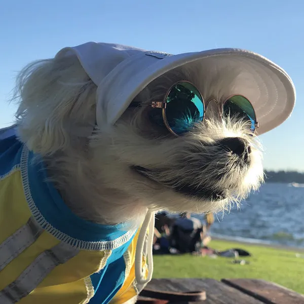 Cooling Dog Hat with UPF50   - White Sand