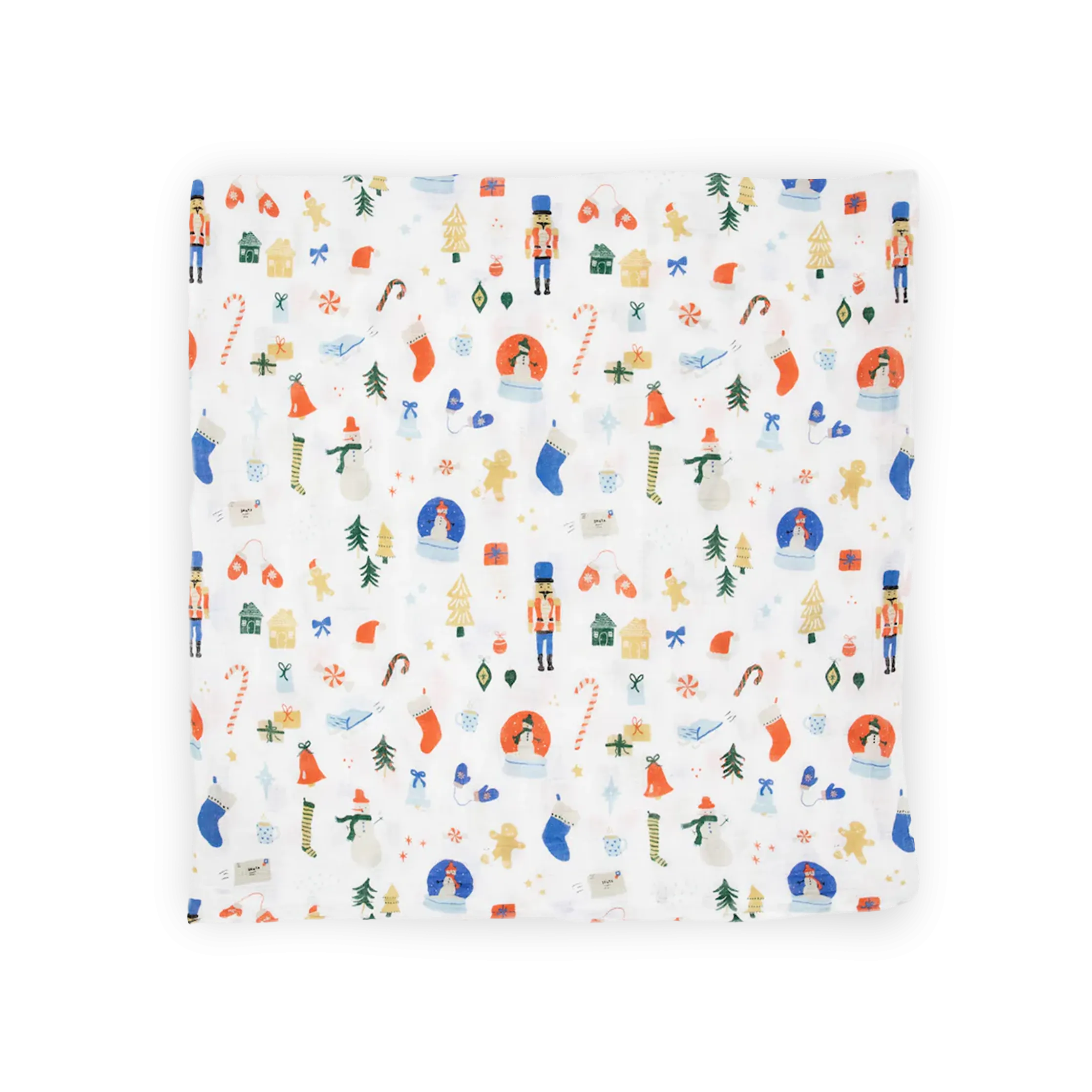 Cotton Muslin Swaddle Blanket - Christmas Time