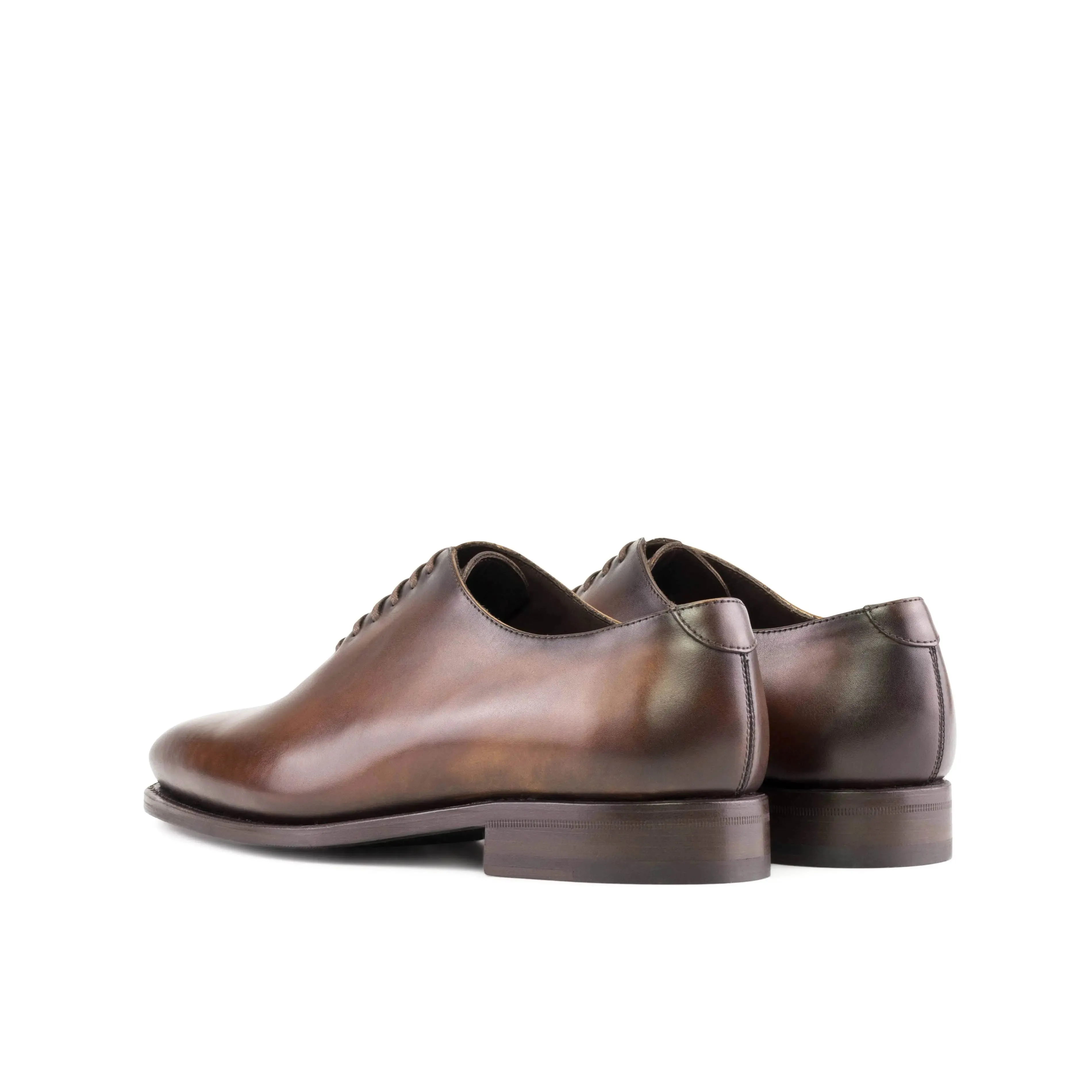 DapperFam Giuliano in Med Brown Men's Vitello Leather Whole Cut