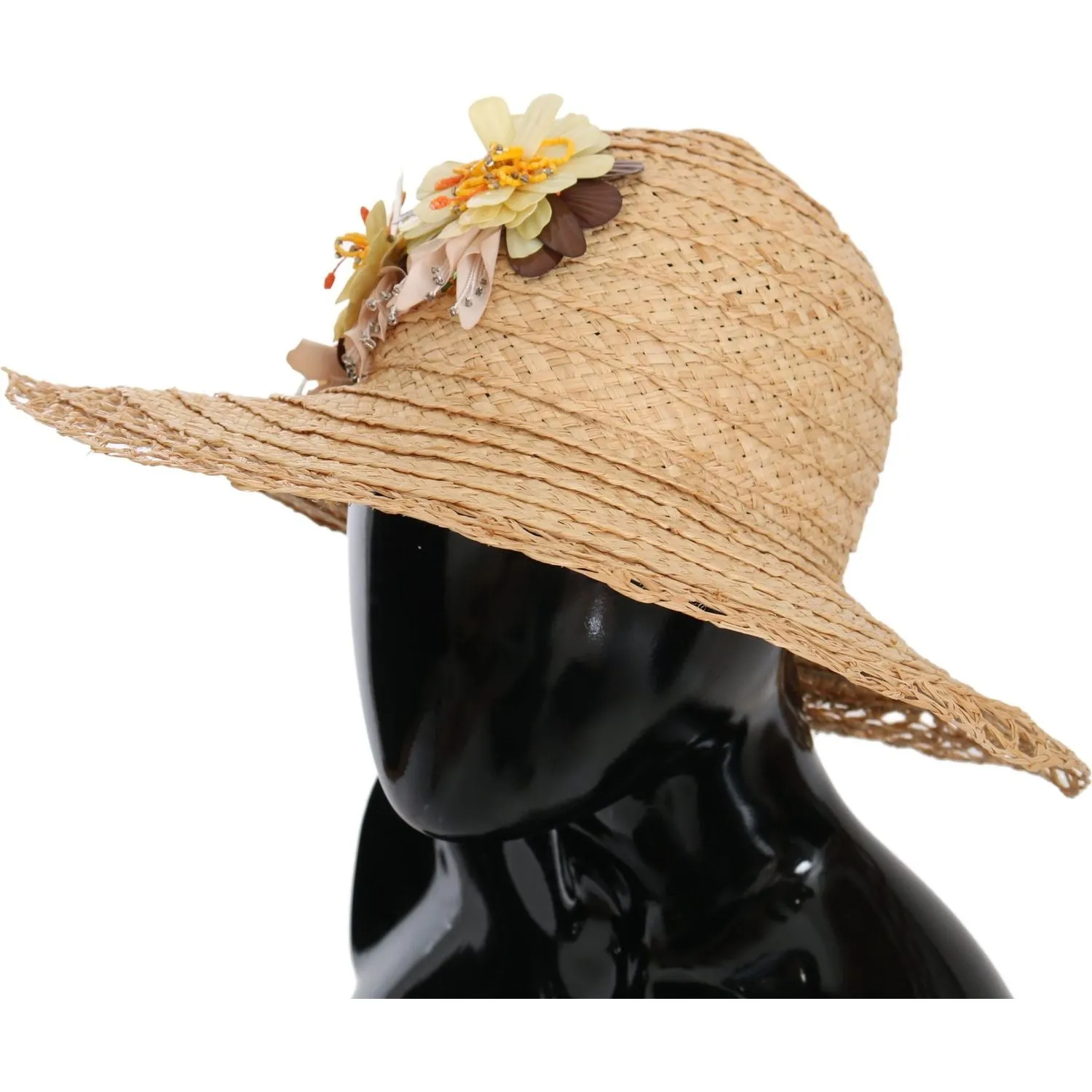 Dolce & Gabbana Elegant Beige Floral Bucket Hat