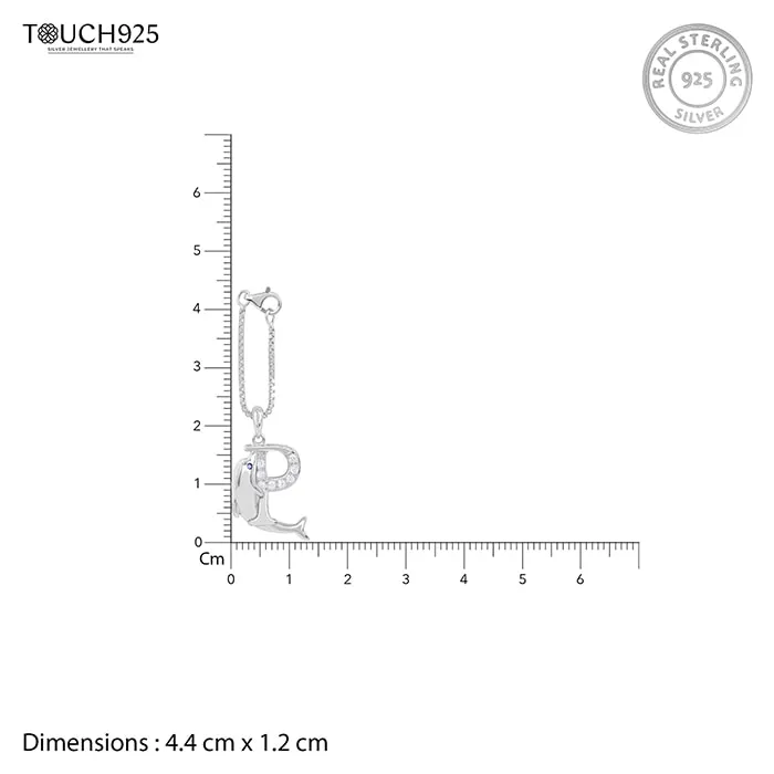 Dolphin Embrace 'P' Charm