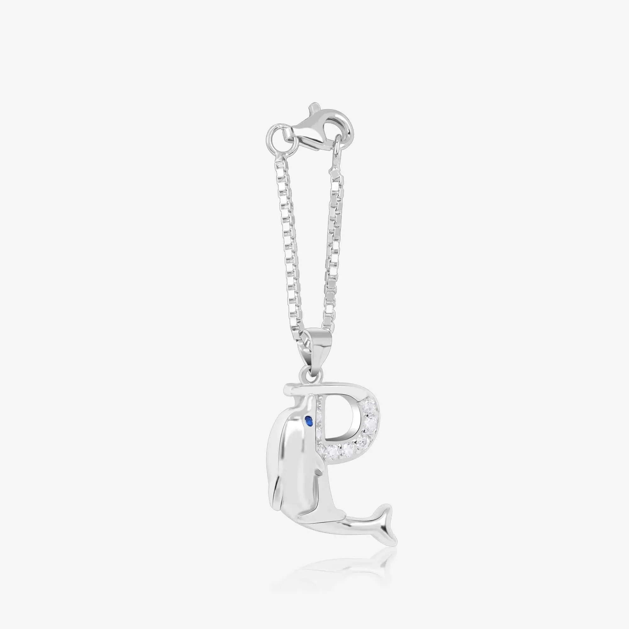 Dolphin Embrace 'P' Charm