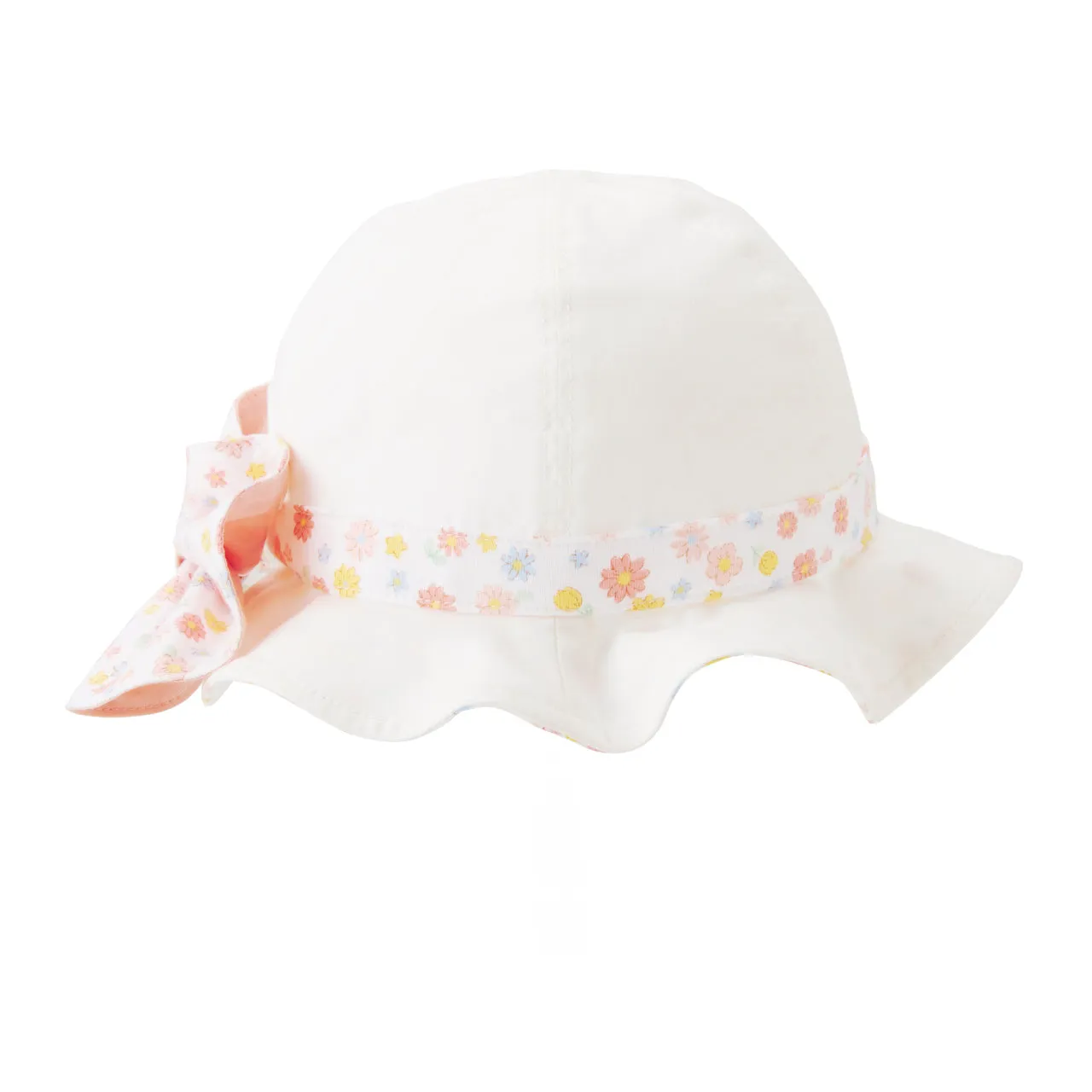 Floral Bow Sun Hat (UV Protection)