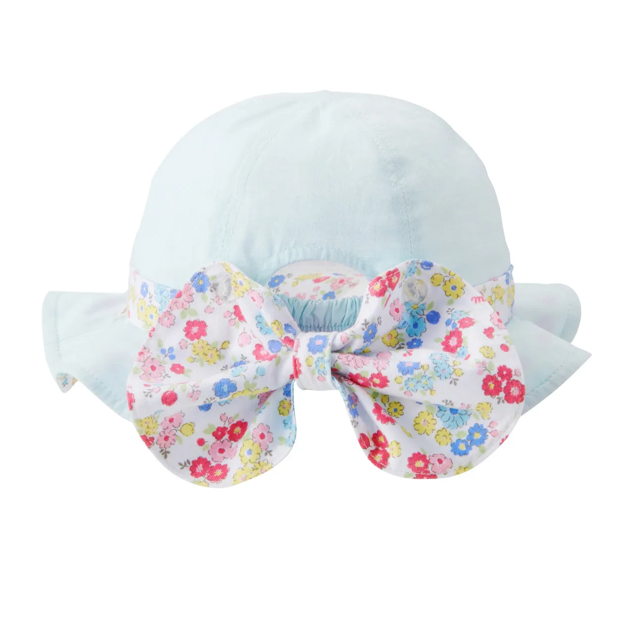 Floral Bow Sun Hat (UV Protection)