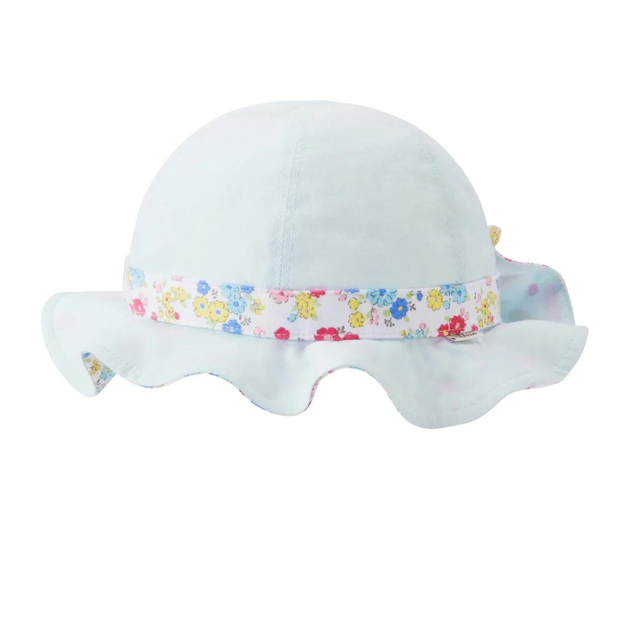 Floral Bow Sun Hat (UV Protection)