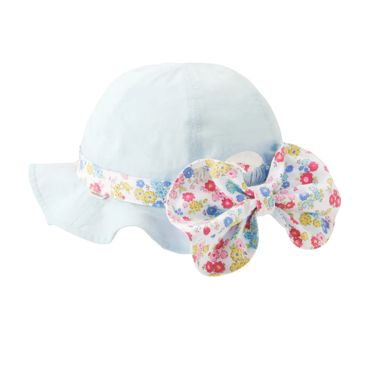 Floral Bow Sun Hat (UV Protection)