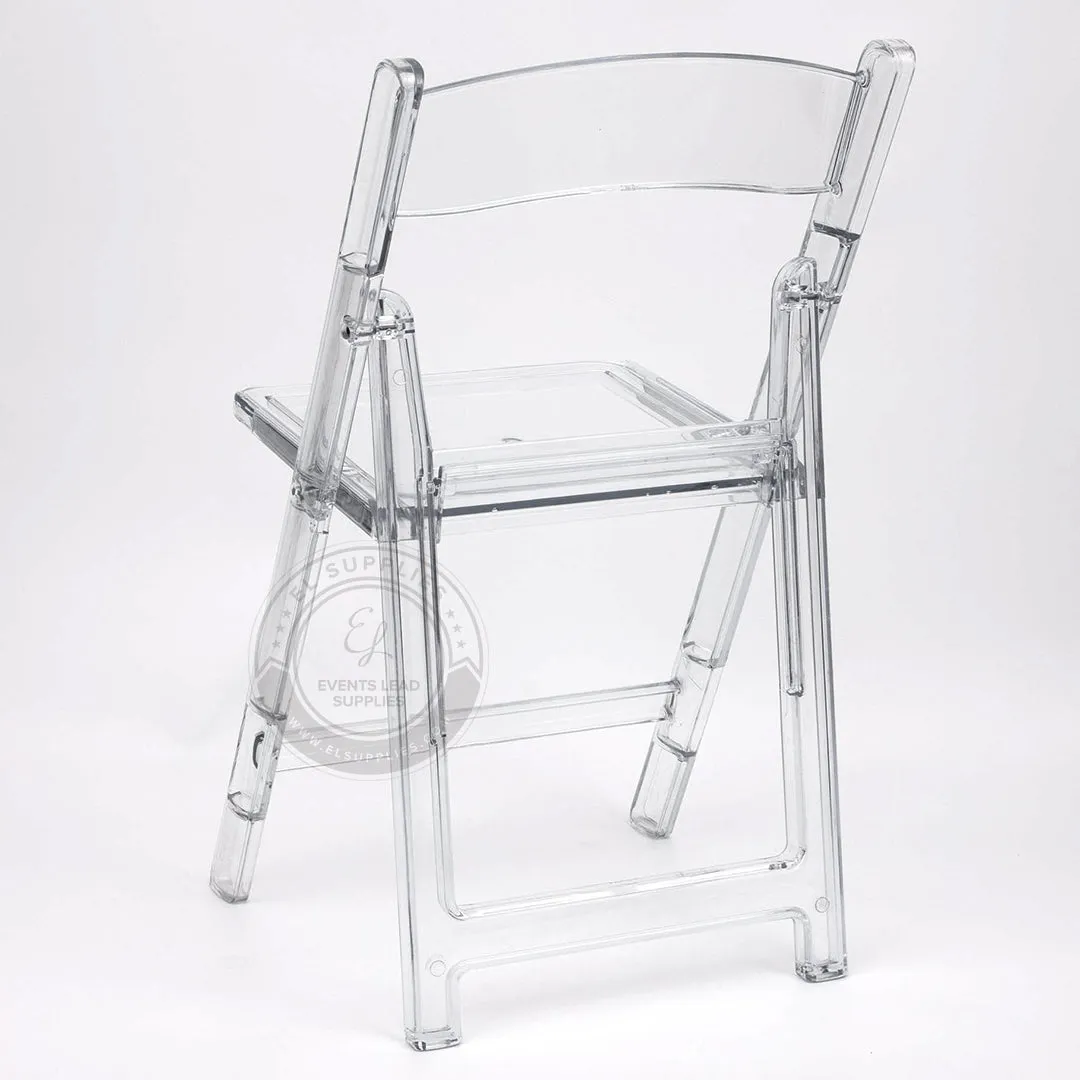 GERMAN Clear Resin Folding Chair