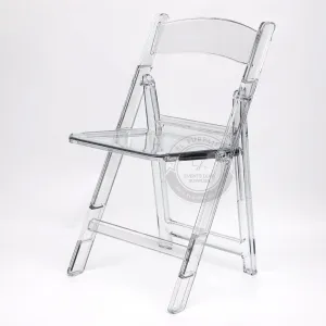 GERMAN Clear Resin Folding Chair