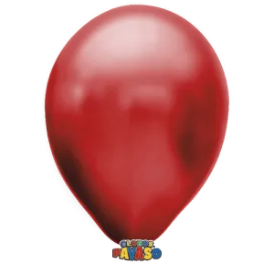 Globos Payaso 5in Balloon Metallic Cherry Red 100ct