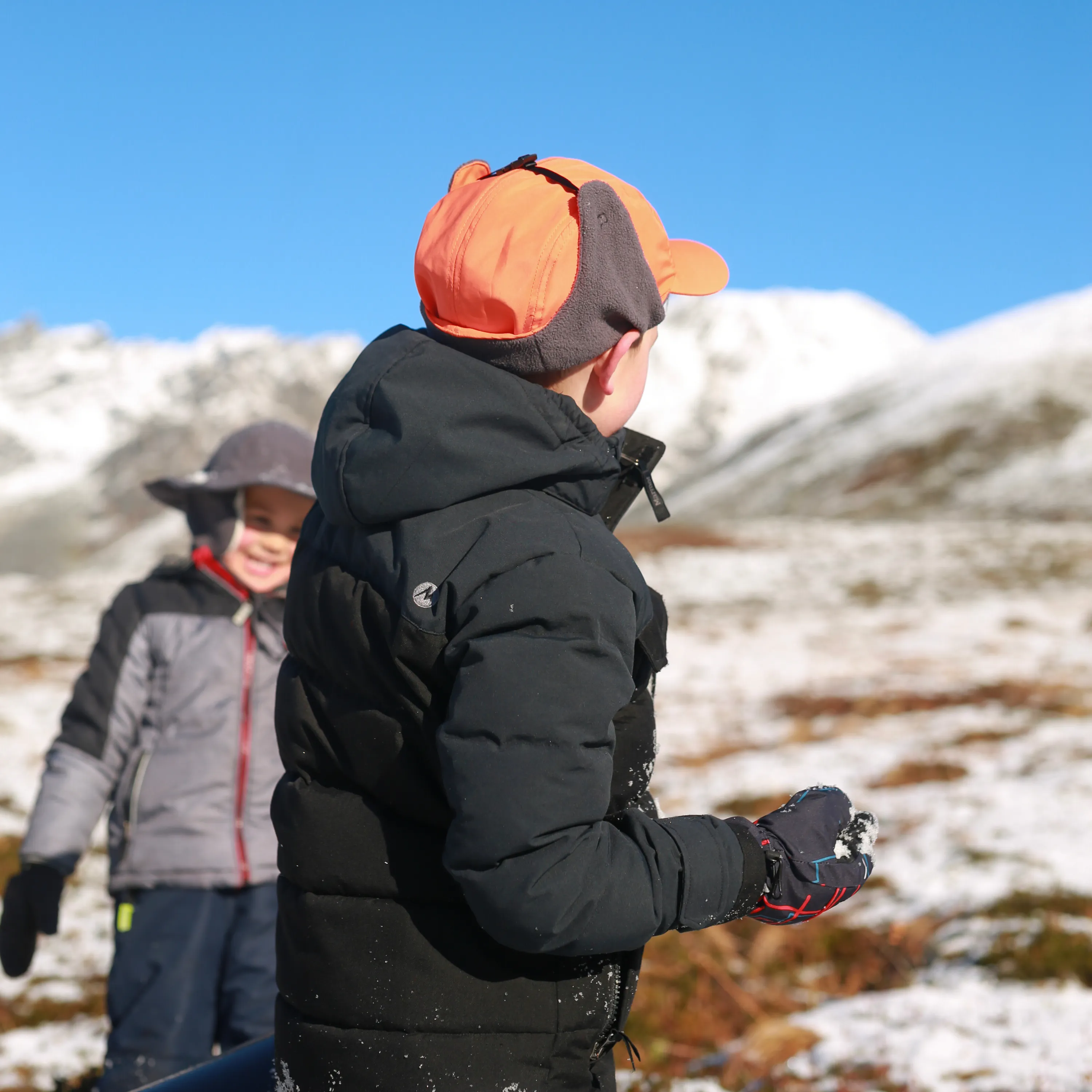 Kids Arctic Chill Winter Convertible Sun Hat - Orange