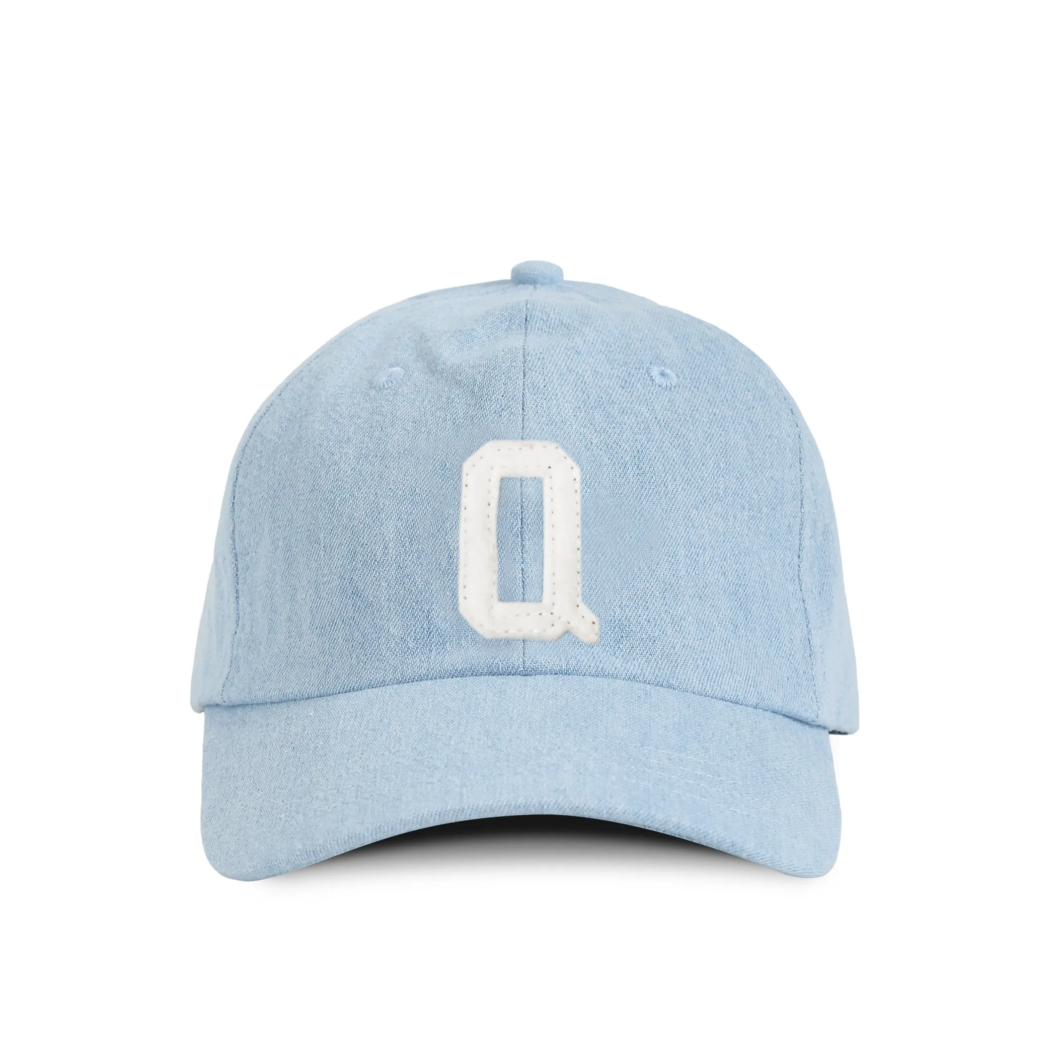 Letter Q Baseball Hat Denim