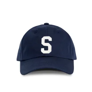 Letter S Baseball Hat Navy