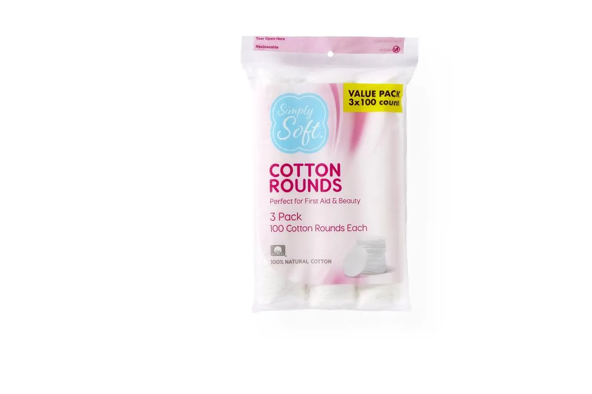 Medline Simply Soft Cotton Rounds