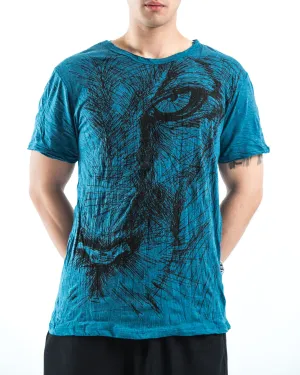 Mens Lions Eye T-Shirt in Denim Blue